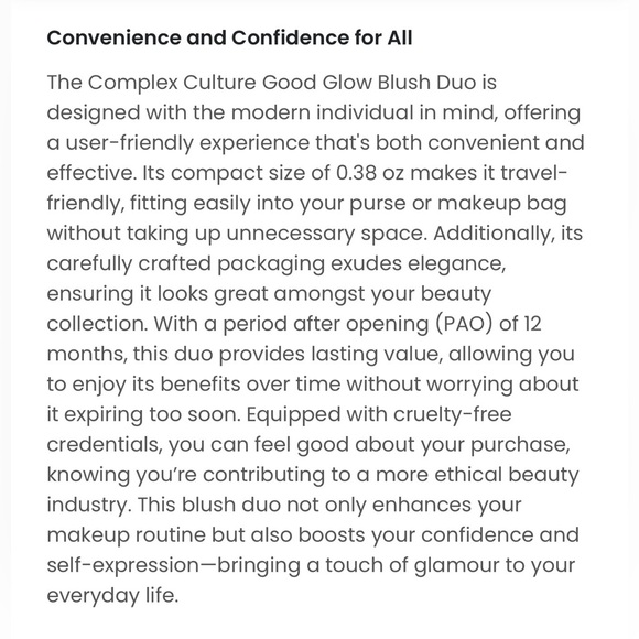 COMPLEX CULTURE GOOD GLOW BLUSH DUO - BRAND NEW in the box! - Picture 16 of 16